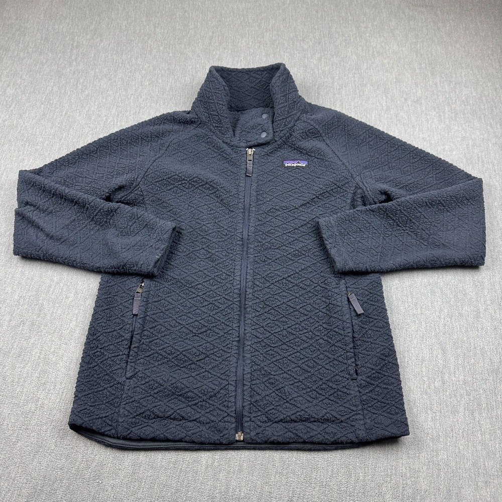 Patagonia Jacket Womens Small Blue Diamond Capra Full Zip Fleece Outdoor 25100